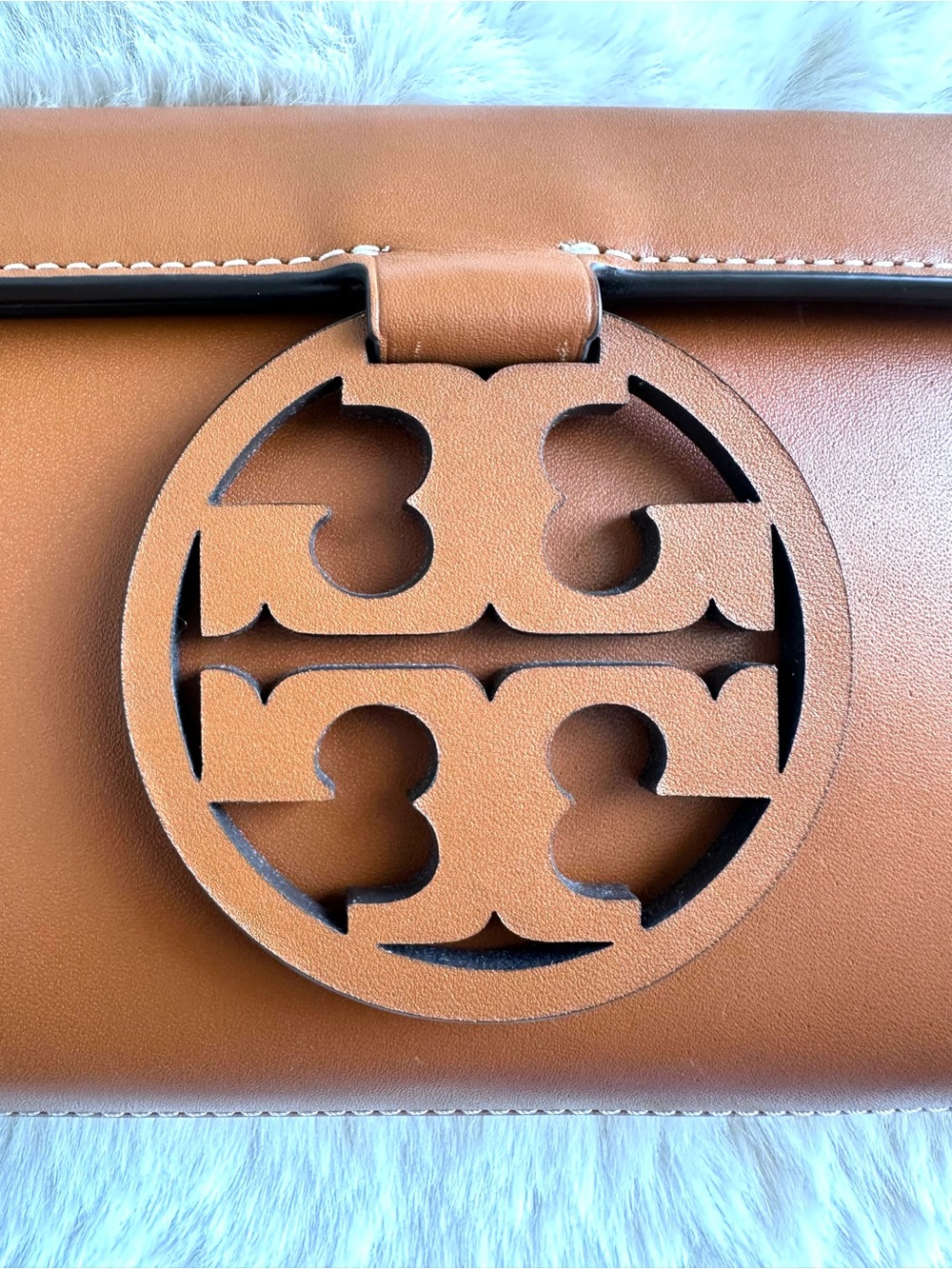 Tory Burch Miller Leather Clutch Brown NEW - Picture 10 of 15